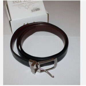 New Beltox Fine Reversible 2 in 1 Belt Faux Leather Sz L 38 40 Brown Black